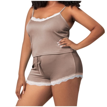 Pisexur Women's Sexy Pajamas Sexy Lingerie V Neck Pjs Spaghtti Straps