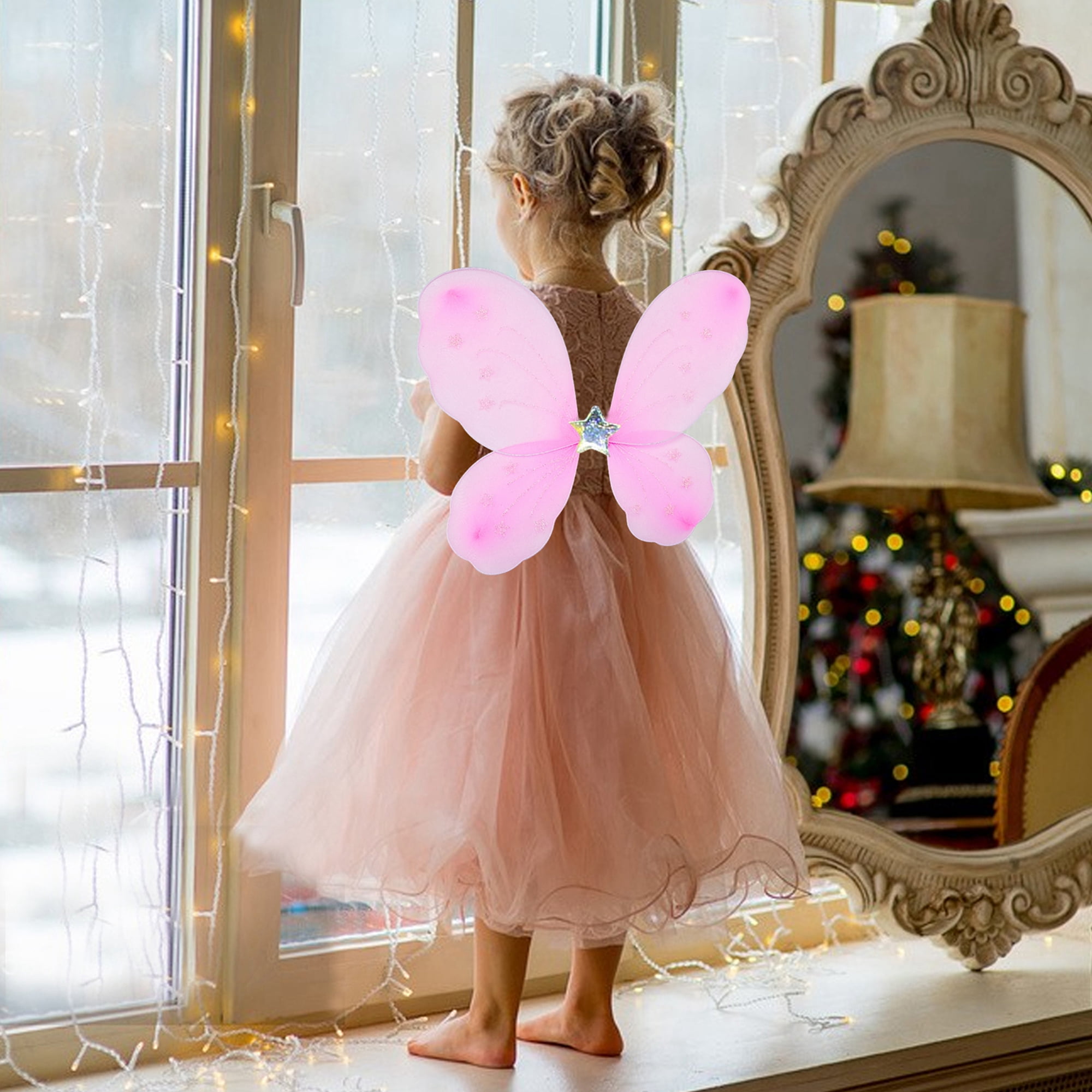 Butterfly Twirl Dress with Wings, Pink 3-4 - Circle of Knowledge