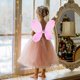 thumbnail image 4 of Txlixc Vestido de princesa hada de niña, alas brillantes de mariposa con varita mágica y Banda de cabeza Txlixc moda, 4 of 6