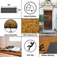 thumbnail image 3 of Sheltered Long Front Door Mat Coir Coco Fibers Rug 30x10 Gray, 3 of 6