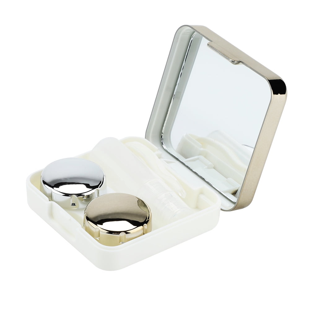 VBESTLIFE Reflective Cover Contact Lens Case Set Cute Lovely Travel Kit Box,Contact Lens Box,Lens Box