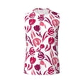 thumbnail image 6 of Lsque Tulips Flowers Print Men's Cotton Blend Sleeveless Muscle Shirts (S-3XL)- Moisture Wicking, Odor Protection, UPF 30+,3X-Large, 6 of 8