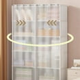 thumbnail image 2 of Portable Closet Wardrobe for Small Room, Clothes Storage Rack, Clothes Organizer Cabinet, Dust-Proof Garment Shelf for Home Bedroom Dormitory, 2 of 6