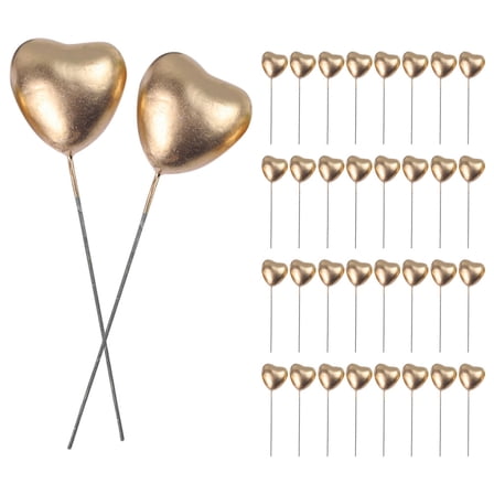 OGITUDE 50pcs Heart Cake Decoration Wedding Birthday Cake Decor Party Cake Topper for Baby Shower