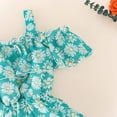 thumbnail image 5 of Toddler & Baby Girls Summer Off Shoulder Tutu Princess Dress Chiffon Flowy Beachwear Sundress, 5 of 6