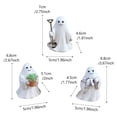 thumbnail image 2 of Halloween Outdoor Yard Decorations Resin Ghost Figurines Creative Seasonal Lawn Ornaments for Home Garden Patio Lawn Decor Spooky Party Supplies 3pcs Set, 2 of 6