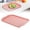 Pink, variant on Durable Rectangular Plastic Service Tray Sized 43.5 x 30cm, All-Purpose Indoor Tray for Serving and Household Organization-White-White