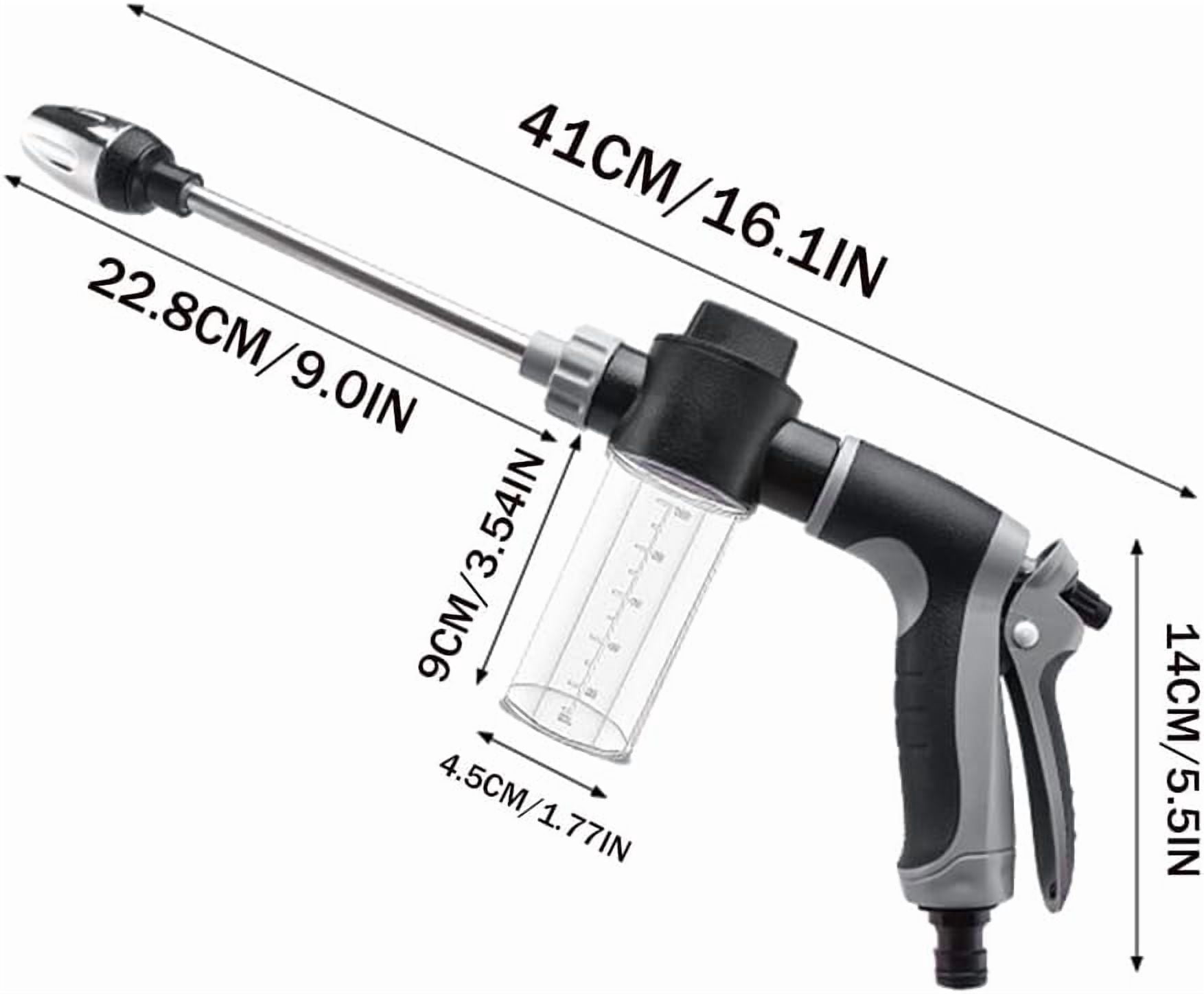 Handheld Pressure Washer with 360 Degree Rotating Nozzle, Stainless Steel Universal Hose Power Washer with 3 Spray Modes, 1-Set