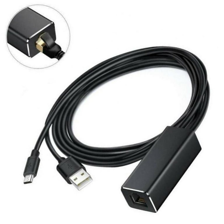 Câble adaptateur Ethernet Micro Usb / USB vers Rj45 2 en 1 pour Chromecast Fire  Tv Stick