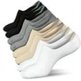 thumbnail image 1 of Nvzi 4 pairs of No Show Socks Womens - Non Slip Low Cut Ankle - Invisible Liner Socks for Casual & Formal Wear - Soft & Stretchable，4 colors，M（size：5-9）, 1 of 2