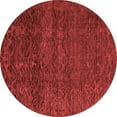 thumbnail image 1 of Ahgly Company Indoor Round Abstract Red Modern Area Rugs, 3' Round, 1 of 4