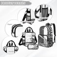thumbnail image 3 of DISNIMO Leopard Print Girls Clear Backpack for School, 3PCS Kids Clear Backpack with Lunch Bag and Pencil Pouch, Heavy Duty See Through Transparent Bookbag with Lunch Box Set, 3 of 5