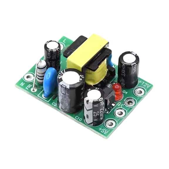 ACDC Power Module Board with Two Output Converts AC 110V 220V to DC5V and 12V for Devices