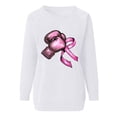 thumbnail image 4 of HOMBOM Womens Sweatshirt Breast Cancer Pullover Hoodless Graphic Winter Crew Neck Long Sleeve Tops for Women White, 4 of 6