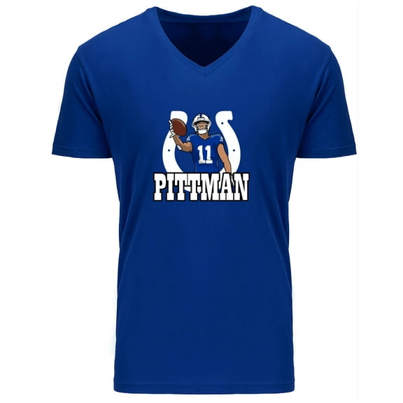 MENS V NECK Michael Pittman Jr Logo Indianapolis Shirt T-Shirt