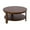 Walnut Brown, variant on Kate and Laurel Foxford Modern Tiered Round Coffee Table for Living Room Decor, 34x34x17, Black