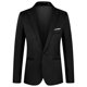thumbnail image 1 of Lars Amadeus Blazer formal ajustado para hombre, traje de vestir con un botón y un solo pecho, abrigo deportivo Negro S, 1 of 6