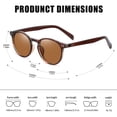 thumbnail image 5 of KANASTAL Vintage Round Sunglasses for Women Men Classic Retro Designer Style, 5 of 8
