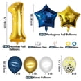 thumbnail image 3 of 172 PCS Mr Onederful Birthday Decorations - Blue Gold Birthday Plates, Napkins, Cups, Balloons, Birthday Banner, Cake Topper and Tablecloth for Baby Shower 1st Birthday Boy Decorations, Serve 20, 3 of 6