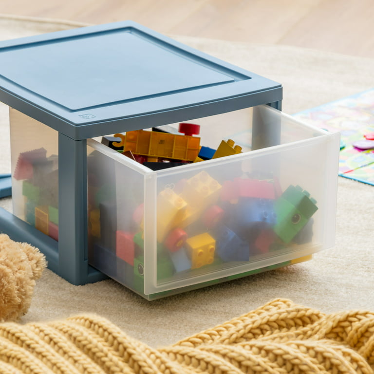 Lego Iris 3 Drawer Plastic Storage Container Bin Organizer Red Blue Green  for sale online