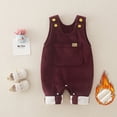 thumbnail image 2 of Yammkia Baby Denim Overall Toddler Soft Cute Workwear Bib Pants Jeans Jumpsuit 0-18M (Purple,3-6 Months), 2 of 4