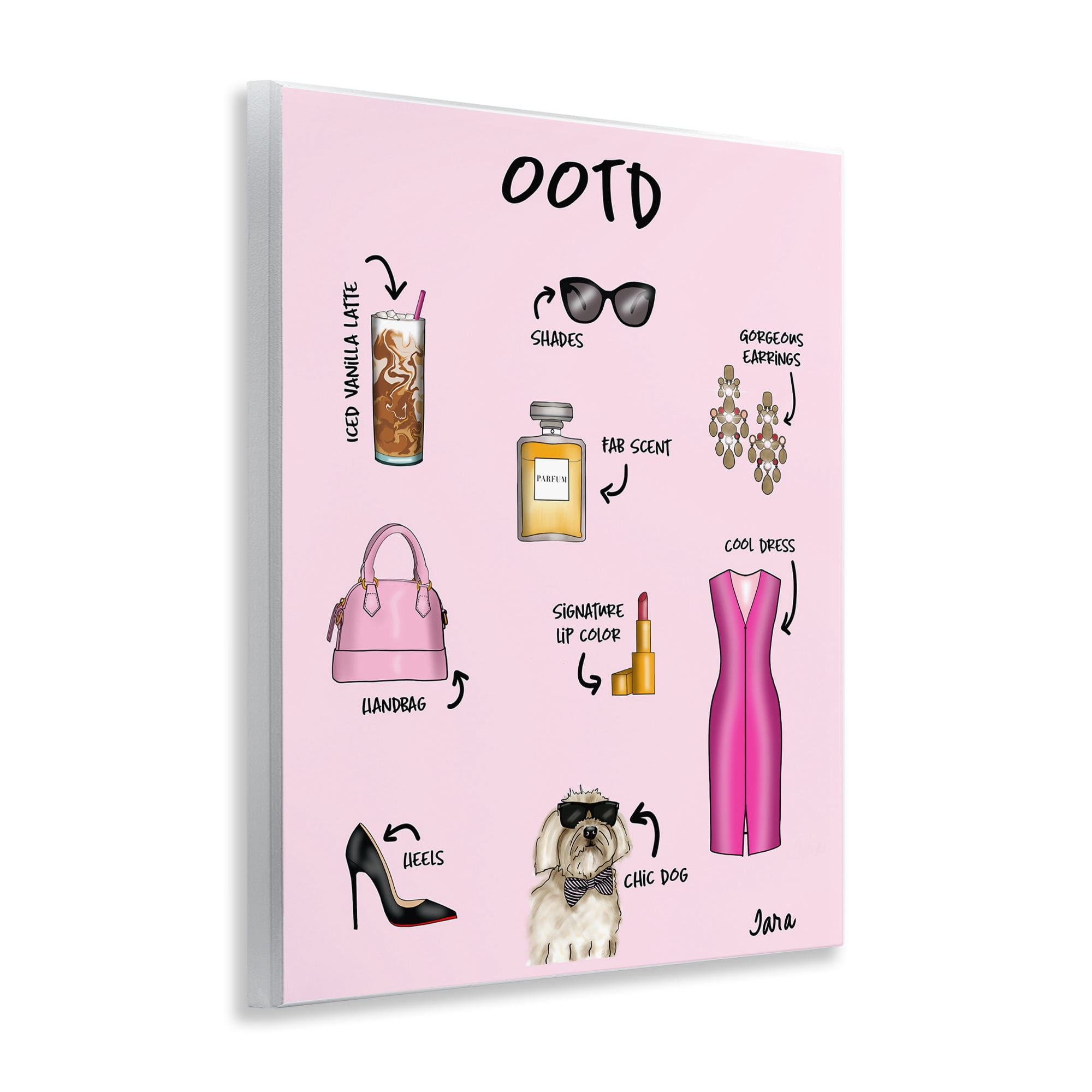 Stupell Industries Feminine Glam Outfit of the Day Wall Plaque Art, design by Tara Boone