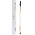 thumbnail image 1 of Brocha para cejas Docolor Duo profesional angular con cepillo spoolie, blanca, 1 of 9