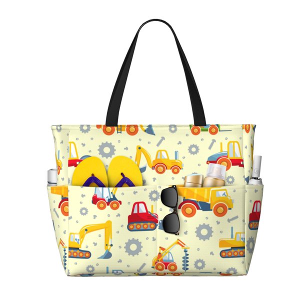 Easygdp Heavy Equipment Bolsa de Viaje de Playa de Gran Capacidad, Bolsa Tote Perfecta para la Playa, Escapadas de Fin de Semana y Viajes