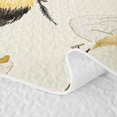 thumbnail image 5 of Erosebridal Vintage Bug Bee Quilt Full,Kawaii Sunflower Floral Full Bedspread Sets,Cream Black,3 Pieces,1 Coverlet and 2 Pillowcases, 5 of 7