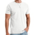 thumbnail image 4 of Mens T-Shirts Short Sleeve Cotton UPF 50+ Lightweight Moisture Wicking Casual Crew Neck Basic Tee Shirts Big and Tall Size M-4XL White, 4 of 6