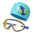 thumbnail image 3 of Gorro de natación para niños Gafas de natación Gafas de natación Gorro de silicona Gafas de natación para Azul amarillo, 3 of 9