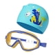 thumbnail image 3 of Gafas de natación para niños Zulema con gorro de natación sin fugas Azul amarillo, 3 of 8