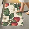 thumbnail image 2 of Yayeee Bath Rug for Bathroom Floor Non Slip Contour Fluffy Soft Absorbent Mat, 20"x24", Beige Strawberry, 2 of 7