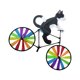 thumbnail image 1 of Bewildely Molino de viento de plástico caprichoso, Spinner de viento, juguete para niños para decoración de fiesta de jardín y césped Kits de decoración para fiestas Gato negro, 1 of 6
