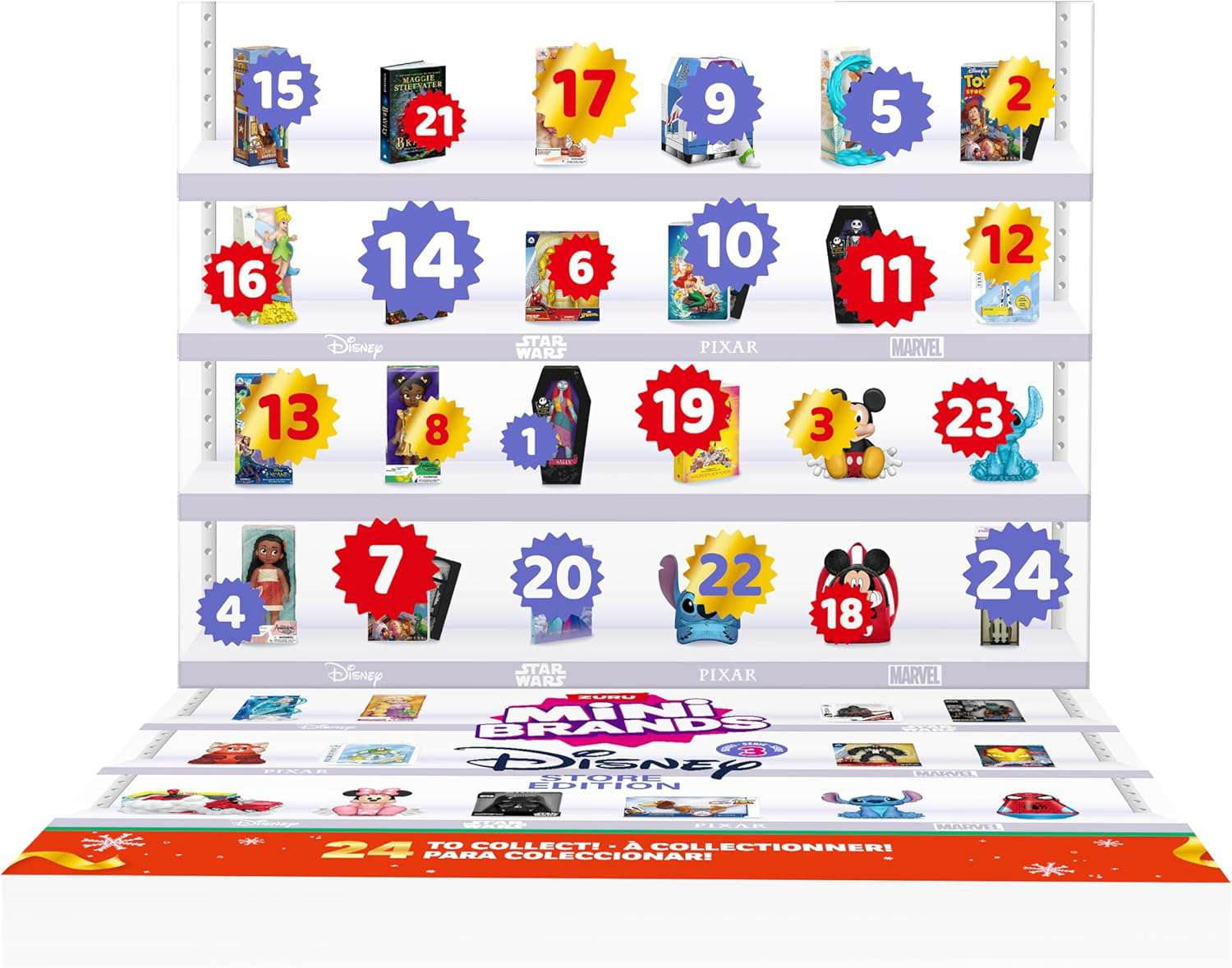 5 Surprise Mini Brands! Disney Store Edition Series 3 Advent Calendar (24 Minis)