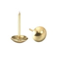 thumbnail image 4 of Uxcell 11mm Dia 20mm Height Gold Tone Round Thumb Nail Tacks 50 Pack, 4 of 5
