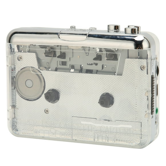 Cassette To MP3 Converter, Plug And Play 2 Power Supply Portable Cassette Tape Player With 3.5mm Headphone Jack For Travel For PC