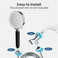 thumbnail image 6 of Newentor Shower Head, High Pressure 6 Spray Modes Handheld Shower Head, with 59" Hose and Bracket, 6 of 6
