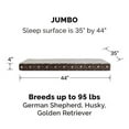 thumbnail image 3 of FurHaven Pet Dog Bed | Deluxe Memory Foam Faux Sheepskin & Flannel Paw Decor Print Mattress Pet Bed for Dogs & Cats, Dark Espresso, Jumbo, 3 of 7