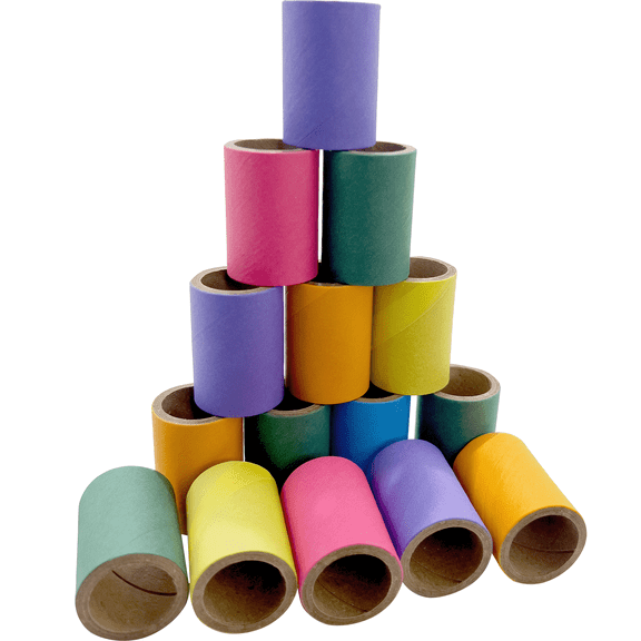 8009 PK10 1.5 Inch Mini Tube Donuts M&M Bird Toys - Lightweight Colorful Chewable 