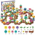 thumbnail image 4 of 272-Piece Kids Garden Building Blocks Set, DIY Flower Arrangement Toy, Educational and Creative Play, Multicolor, Children's Variety Garden World Assembling Garden Building Blocks Set, 4 of 6