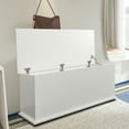 thumbnail image 4 of White Storage Trunk Box -  Toy Box Organizer Bench - Modern Wood Chest with Lift Top Door - 39 Inchfor Entryway Bedroom and Living Room, 4 of 9