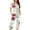 White#1, variant on Tnhcen Women's Summer Floral Print Henley Sleepwear Set - Button-Up Short Sleeve Top Capri Pants with Side Pockets Stretchy Pajamas Set Loungewear (S-3XL)