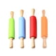 thumbnail image 5 of Rodillo de silicona Rodillo de madera Rodillo de amasar con mango de doble cabeza Rodillo de amasar con piel para masa de albóndigas, 5 of 5