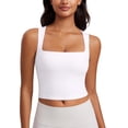 thumbnail image 1 of Top Deportivo CRZ YOGA Butterluxe Largo con Escote Cuadrado Blanco M, 1 of 5