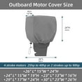 thumbnail image 2 of Umbrauto Outboard Motor Cover Waterproof Boat Motor Covers 600D Heavy Duty Motor Hood Cover Outboard Engine Cover Upgraded with Thick Polyester Fabric Grey, 2 of 7