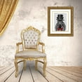 thumbnail image 3 of Fab Funky 20x24 Gold Ornate Wood Framed with Double Matting Museum Art Print Titled - Zebra with Top Hat and Bow Tie 2, Forwards, 3 of 4
