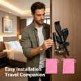 thumbnail image 2 of ZHZFKQ 2026 New 2 Pcs Travel Door Lock Adjustable Anti-Theft Security Lock Portable No-Drill Door Lock with Storage Bag for Home Apartments Hotel Safety for Home,Hotel,Apartment,Dorm Room, 2 of 6