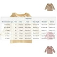 thumbnail image 3 of NAISIBABY Little Girls Sweater, Long Sleeve Soft Warm Ruffles Crewneck Fall Winter Classic Ribble Knit Tops Wine 3T, 3 of 5