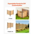 thumbnail image 3 of VEVOR Wooden Privacy Fence, 48 x 49 x 28 inch Air Conditioner Fence, 2 Panel Solid Outdoor Wood Privacy Screen with Metal Stakes, Steel Frame, Trash Can Hider Fences Suitable for Garden, Pool, 3 of 9